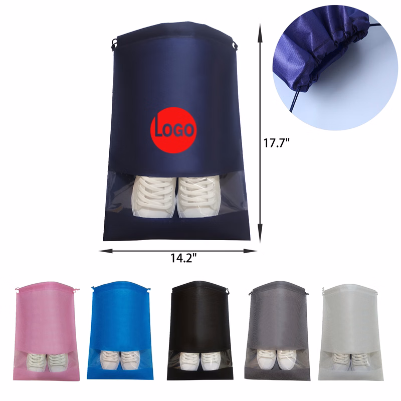 Lightweight Portable Drawstring Non Woven Shoe Bag