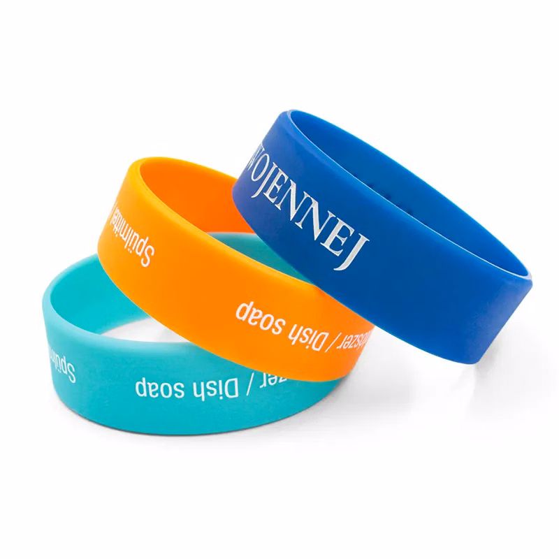 1" Screen Printed Silicone Bracelets