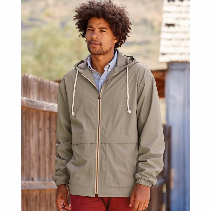 Weatherproof Unisex Vintage Hooded Rain Jacket - 193910
