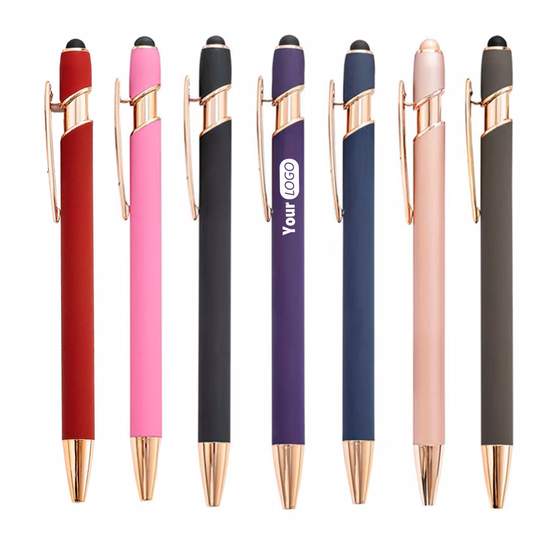 Smooth Click Aluminum Barrel Ballpoint Writing Pen