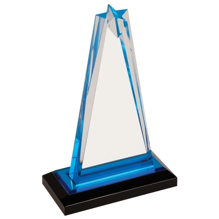 9" Star Impress Blue Mirror Acrylic Award 1