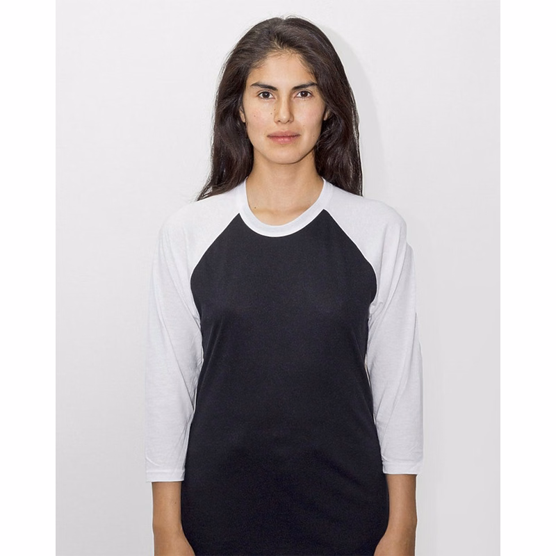 Unisex USA-Made Three-Quarter Sleeve Raglan Baseball T-Shirt - FF53