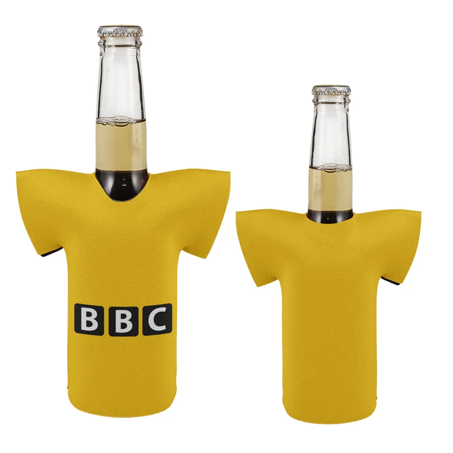 Crew Neck T-Shirt Shaped Collapsible 12 Oz Bottle Kooler w/ 1