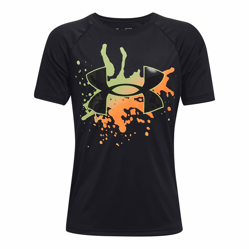 Boys' UA Tech Big Logo Splash Short Sleeve