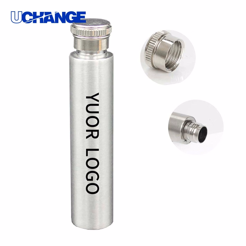 Compact Stainless Steel Cigar Style Flask Bottle