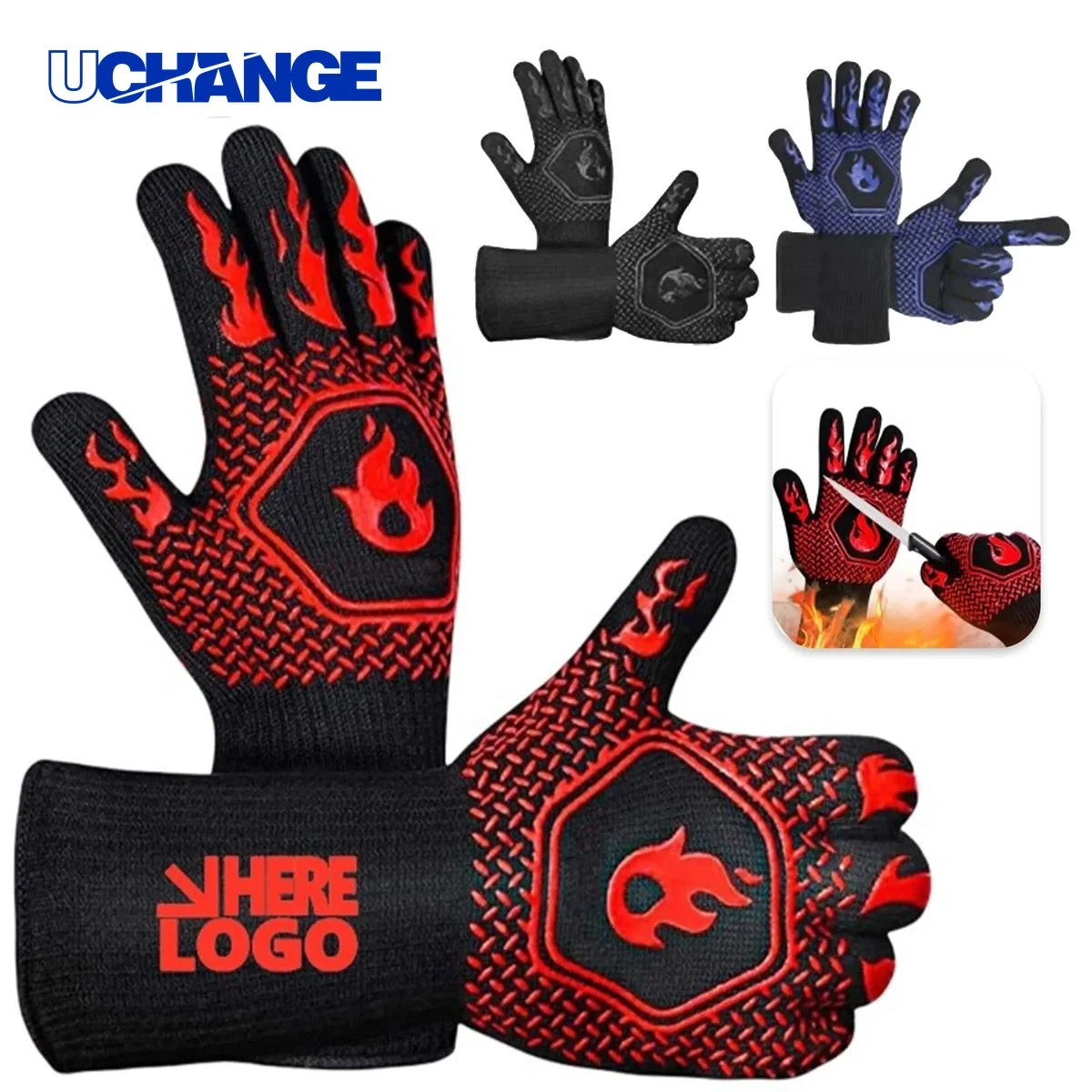 Barbecue Grill Glove Pair for Safety 1