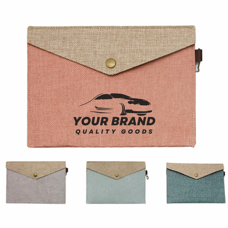 Linen Felt Envelope Expandable Folder Portable Case Storage