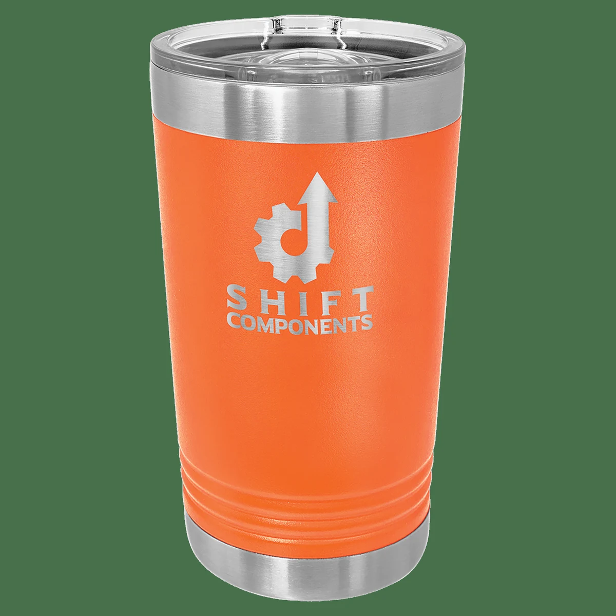 16 oz. Orange Laser Engraved Polar Camel Pint Tumbler w/Slider Lid 1