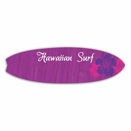 Laminated Name Badge (1.625"X5.5") Surfboard
