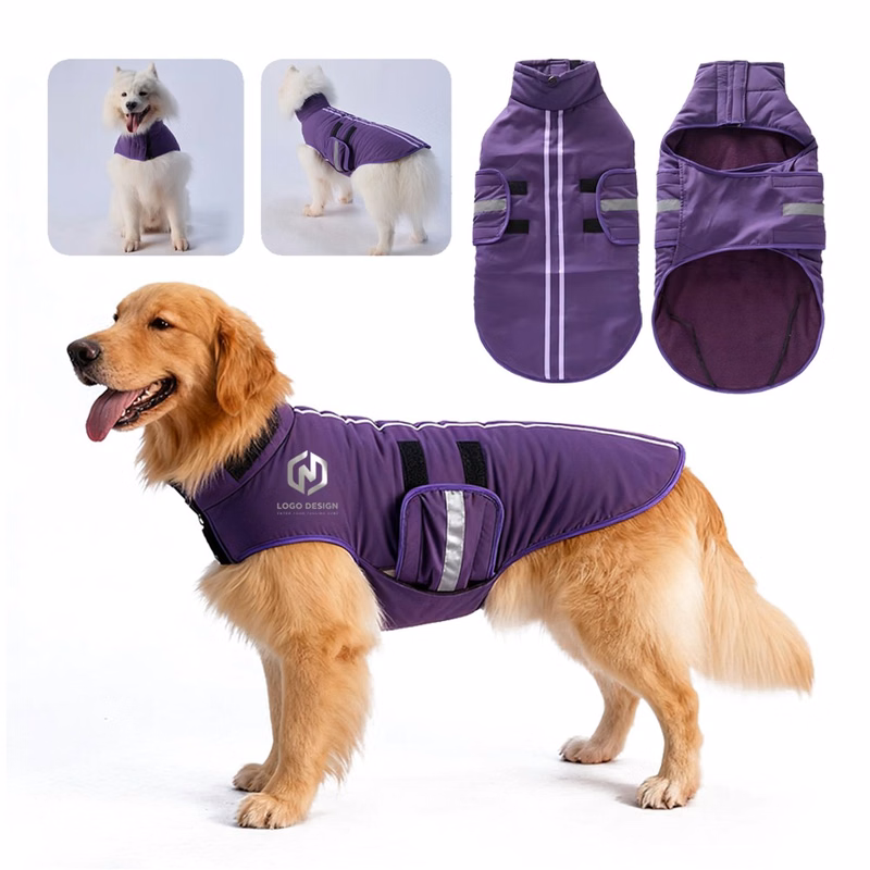 Waterproof Polar Fleece Pet Coat Jacket With Reflective Strips