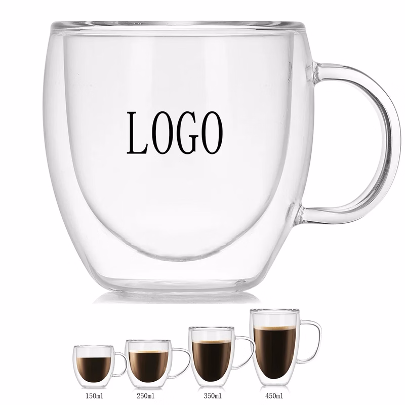 8.4oz Double Wall Glass Coffe Cup