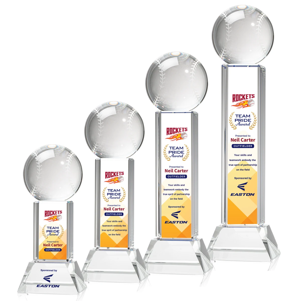 Baseball VividPrint™ Award on Stowe - Clear 1