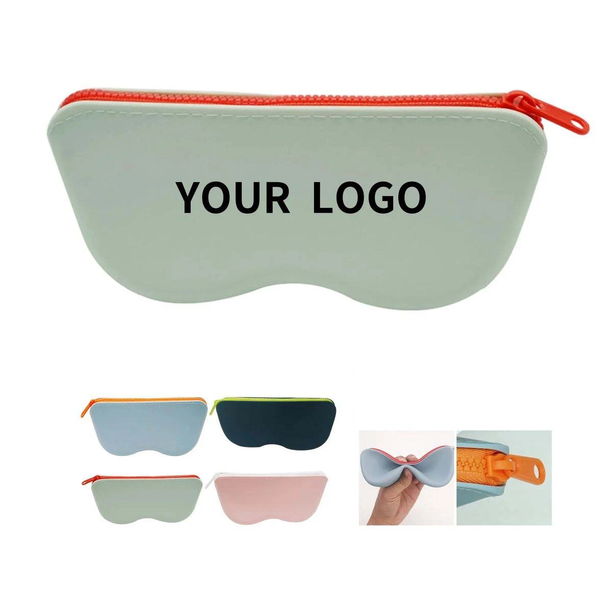 Protective Silicone Glasses Case with Zipper Closure 1