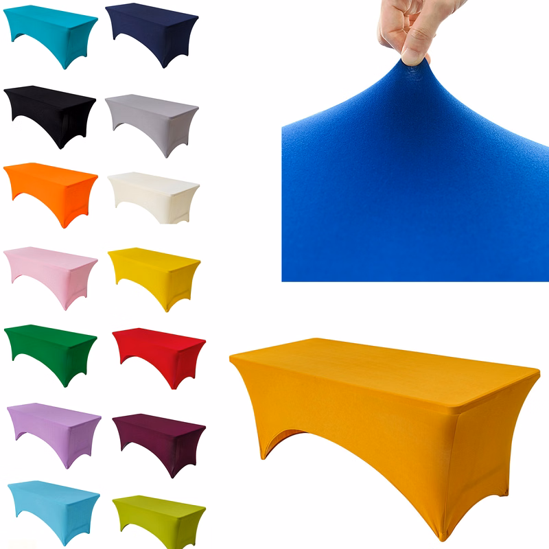4FT Stretch Tablecloth Fits Rectangular Table Cover