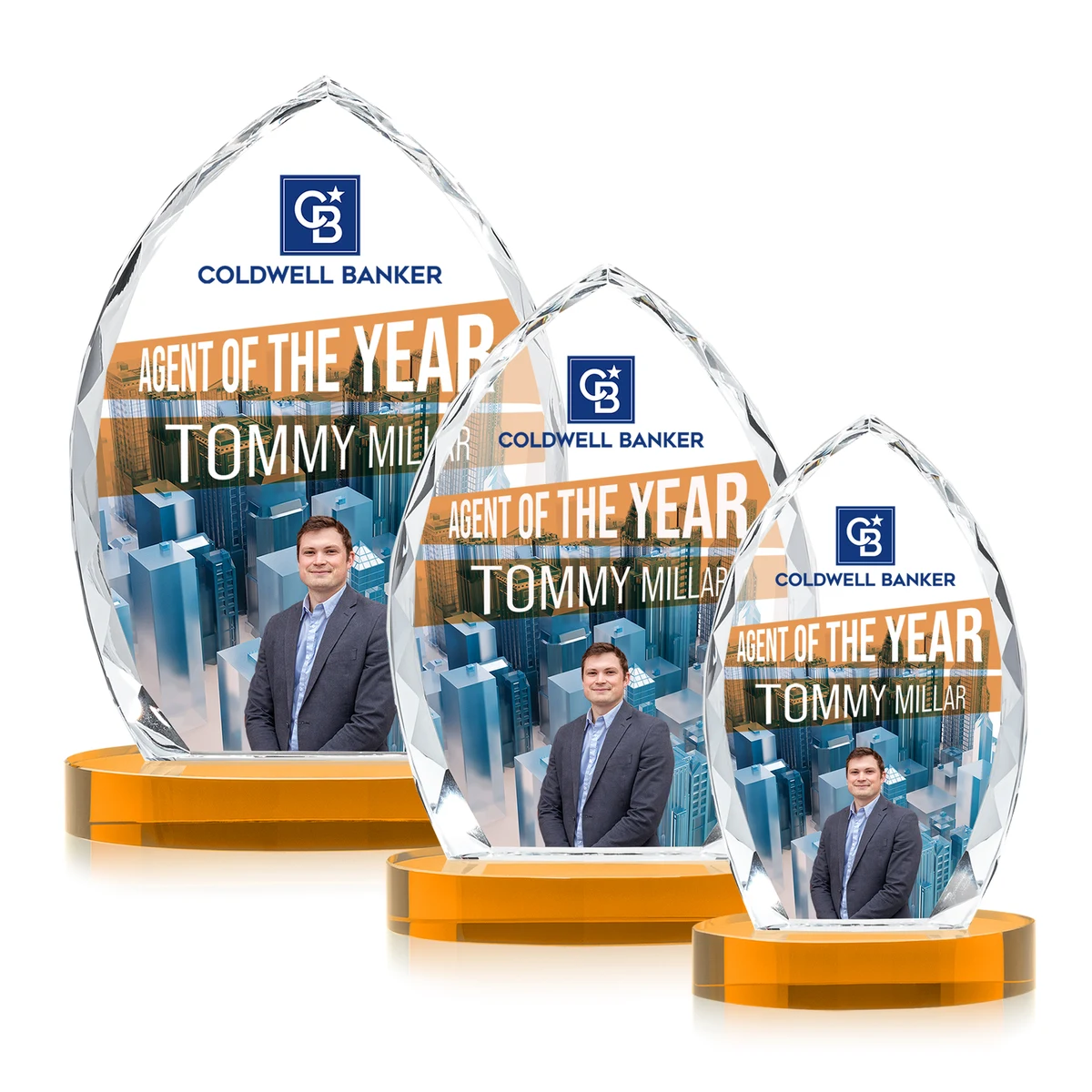 Wilton VividPrint™ Award on Alberton Base - Amber 1