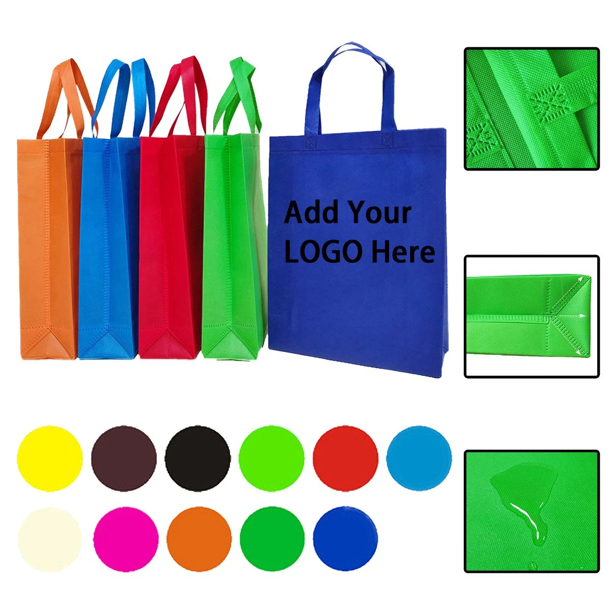 Solid-Color Non-Woven Fabric Shopping Tote Bag 1