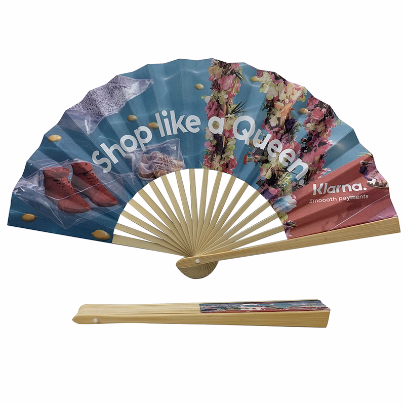 Oriental Bamboo Folding Promotional Fan
