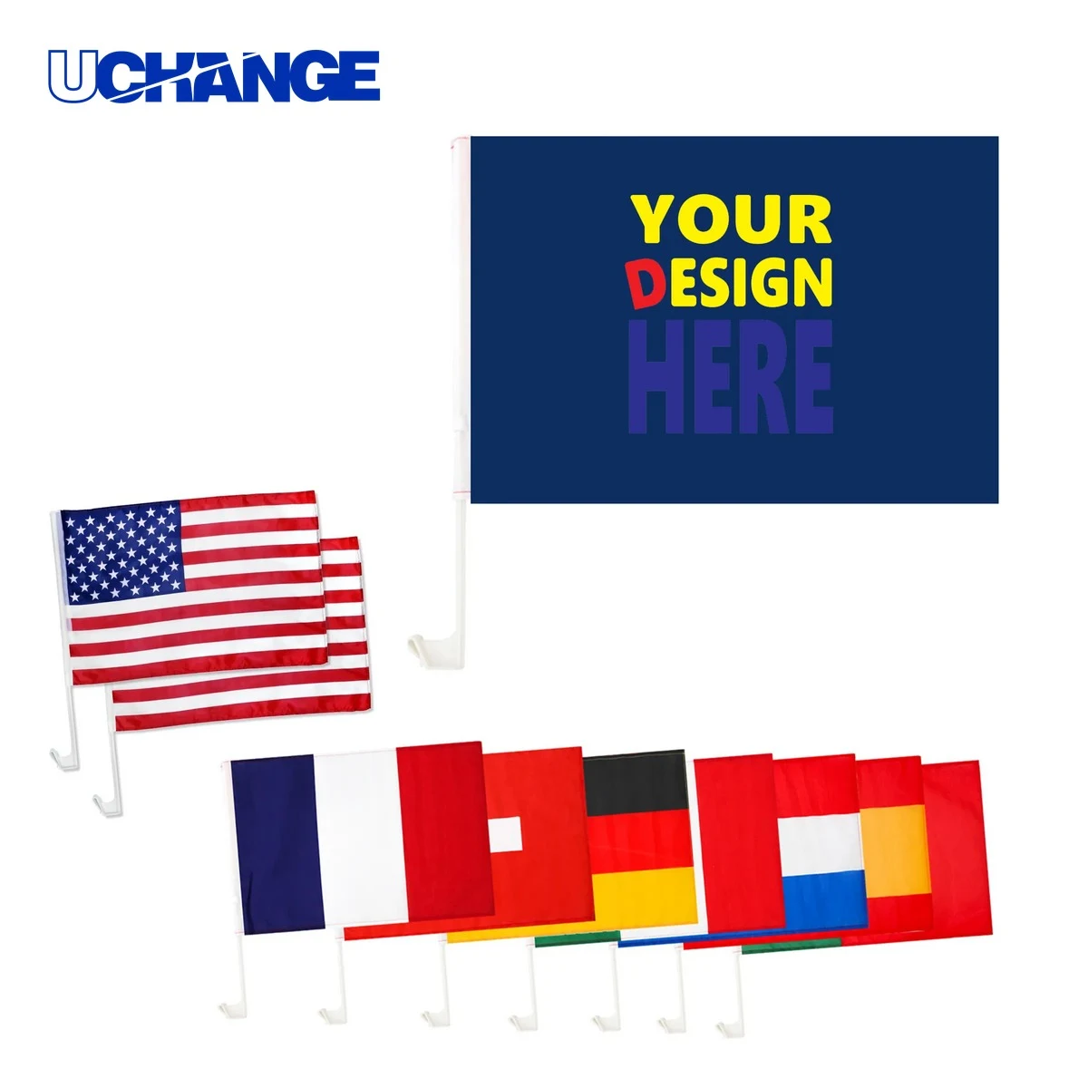 Custom Car Window Clip Flag 1