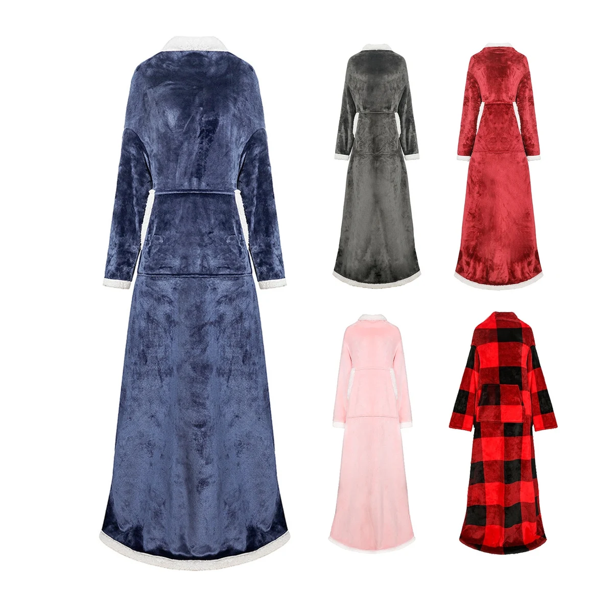 Double-Layered Long Version Wearable Blanket 1