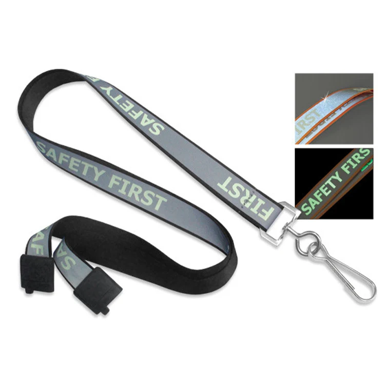 5/8" Glow-in-the-Dark Reflective Stock Lanyard 1