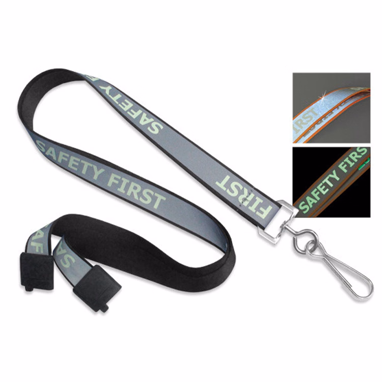 5/8" Glow-in-the-Dark Reflective Stock Lanyard