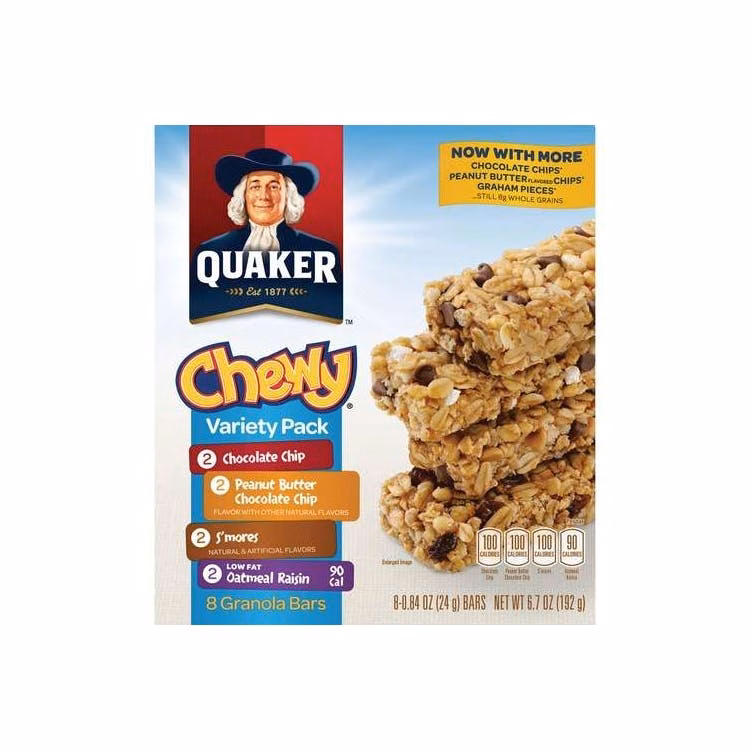 Quaker Chewy Granola Bars - Variety 0.84 oz 8 Pack