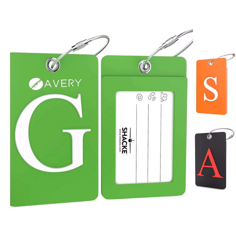 PVC Bendable Initial Letter Luggage Tag