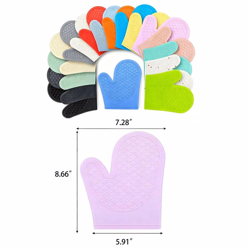 Silicone Heat Resistant Oven Mitts for Custom Branding