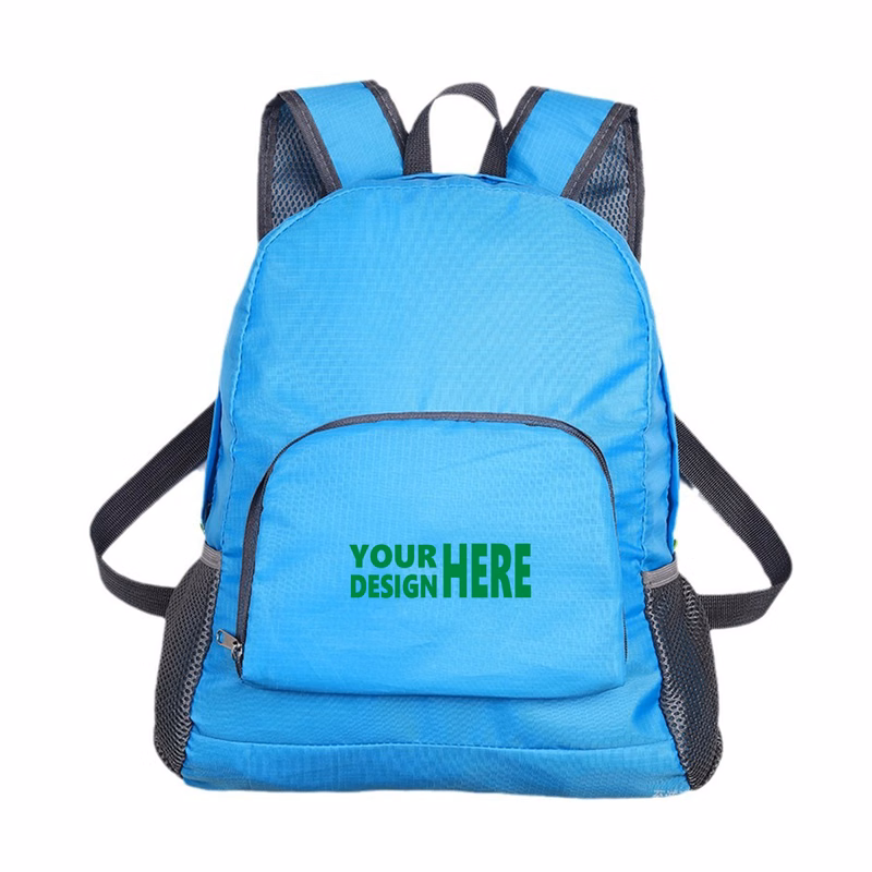 MOQ 50 Lightweight Foldable Travel Backpack with Custom Logo