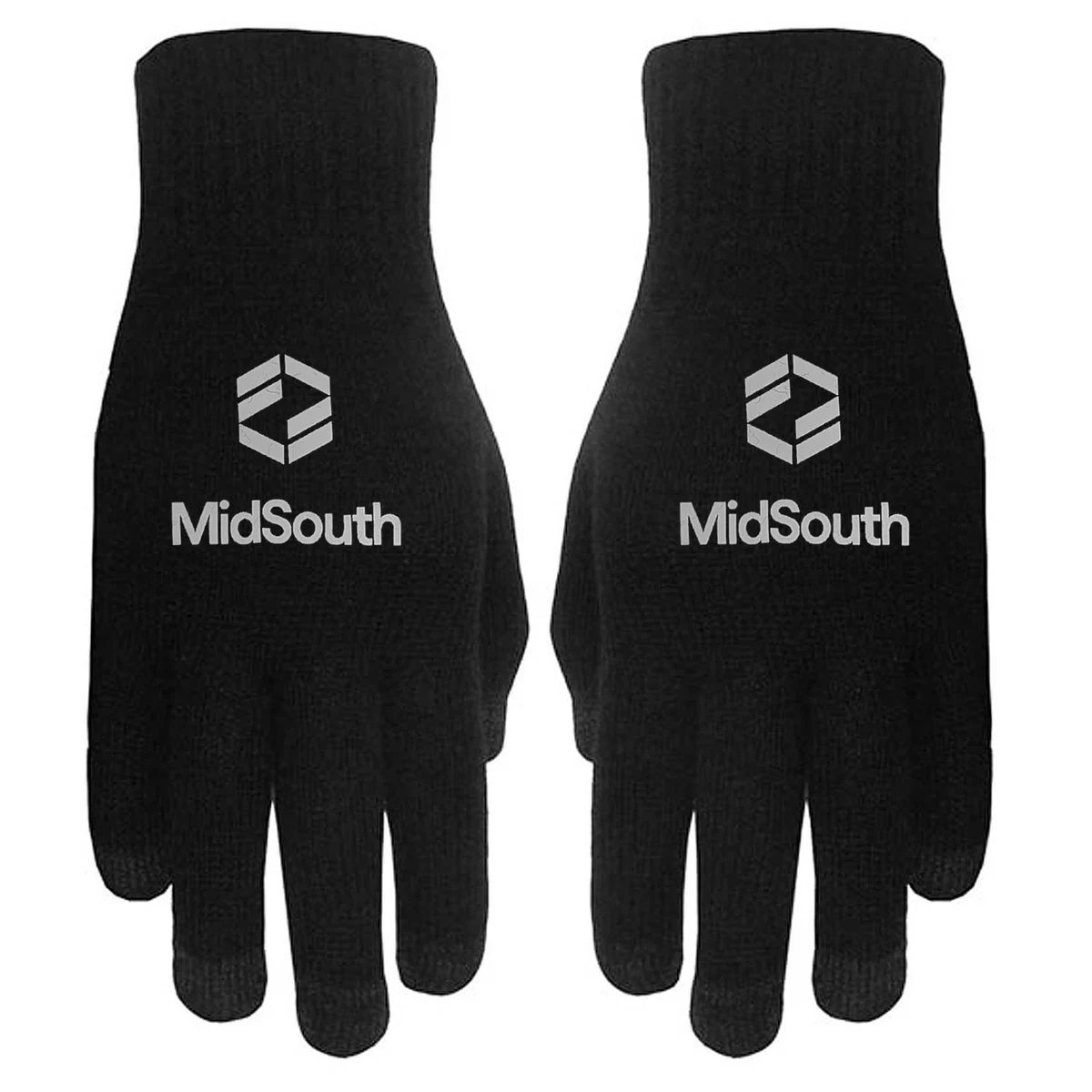 5 Finger Text Gloves with Oversized DTF on Top of Hand 1