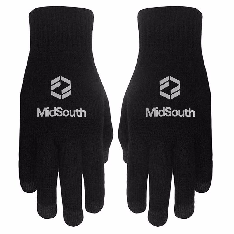 5 Finger Text Gloves with Oversized DTF on Top of Hand