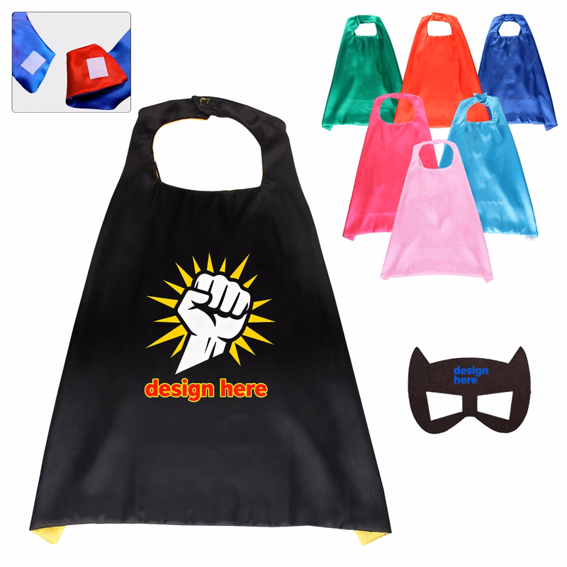 Children's Role Play Cape and Mask Set for Halloween & Parties