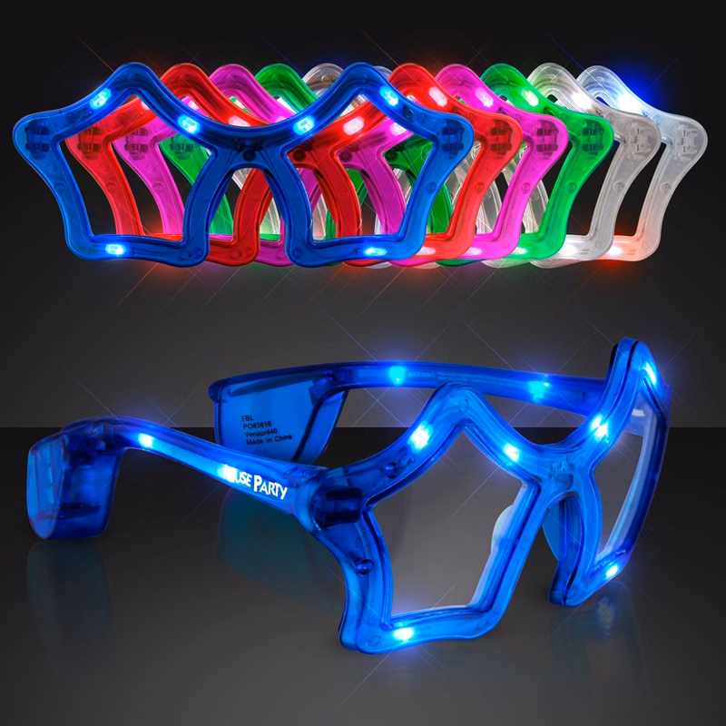 Light-up flashing sunglasses