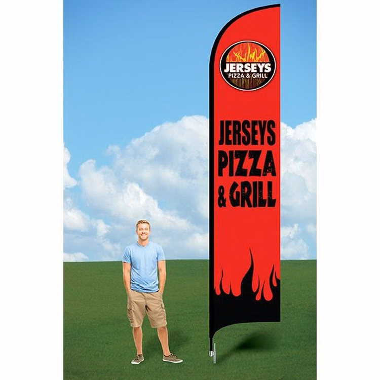 15ft Flutter Flags with Ground Stake-Double