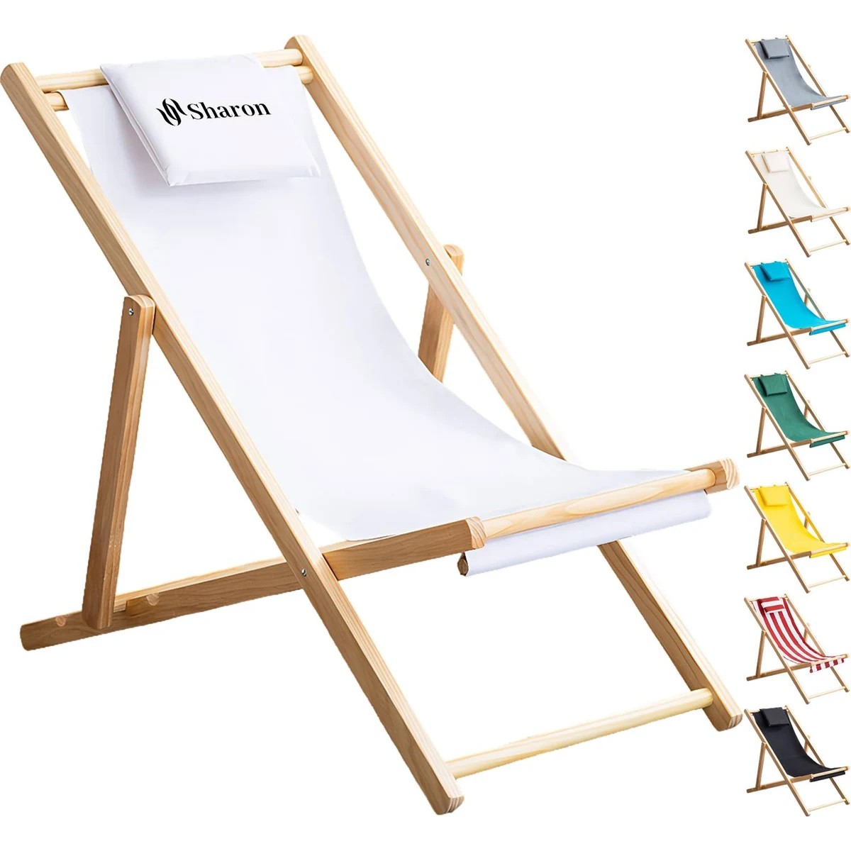 Portable Folding Solid Wood Outdoor Beach Chair 1