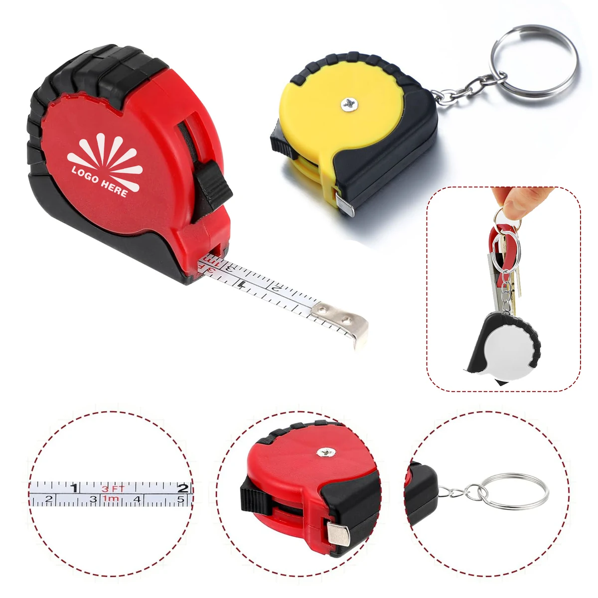 Portable Mini Keychain Tape Measure 1