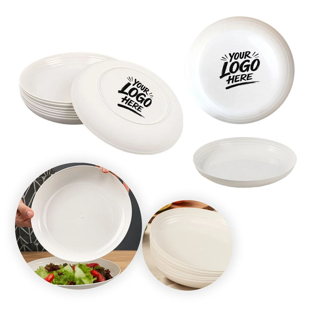 10.5in Eco Rice Husk Dining Plate Biodegradable Table Dish 1