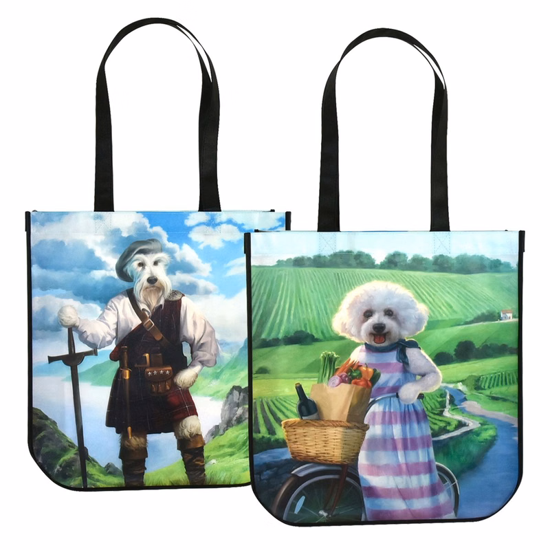 Custom Laminated Non-Woven Round Cornered Promotional Bag 12.5"x13.5"x6"