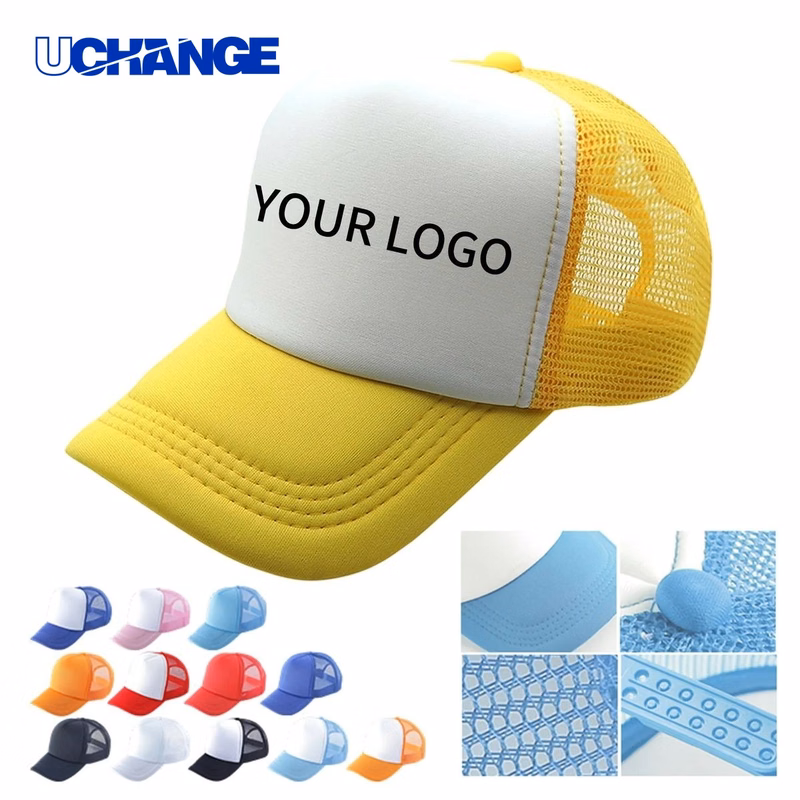 Polyester Trucker Cap Headwear with Heat Transfer Logo Print