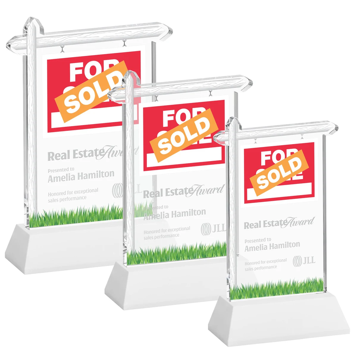 Real Estate Award on Hartford Base - White 1