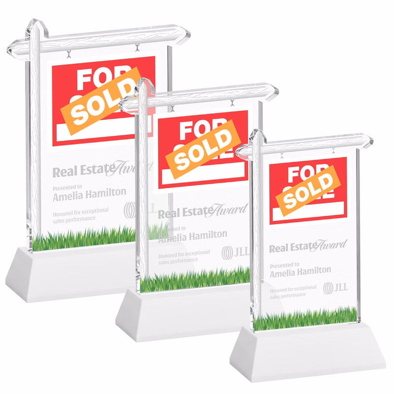 Real Estate Award on Hartford Base - White