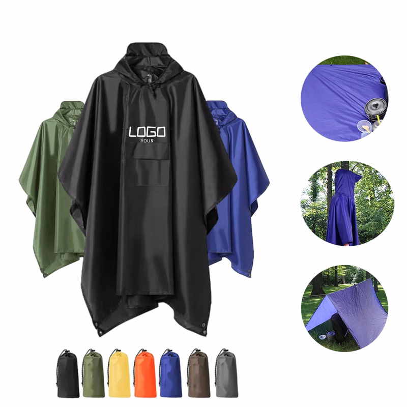 Multi-function 3 in 1 Hooded Waterproof Rain Poncho