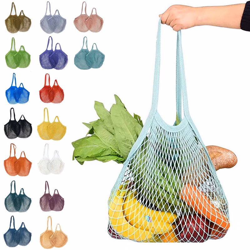 Long Handle Net Tote Bag