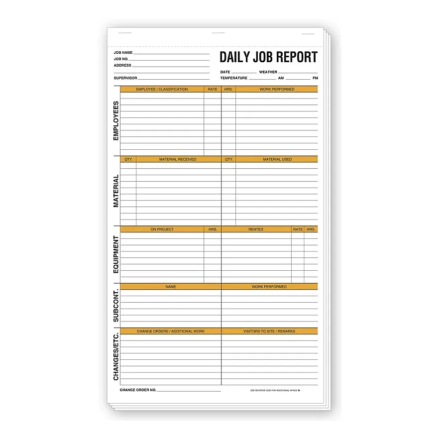 Daily Job Report Forms 1