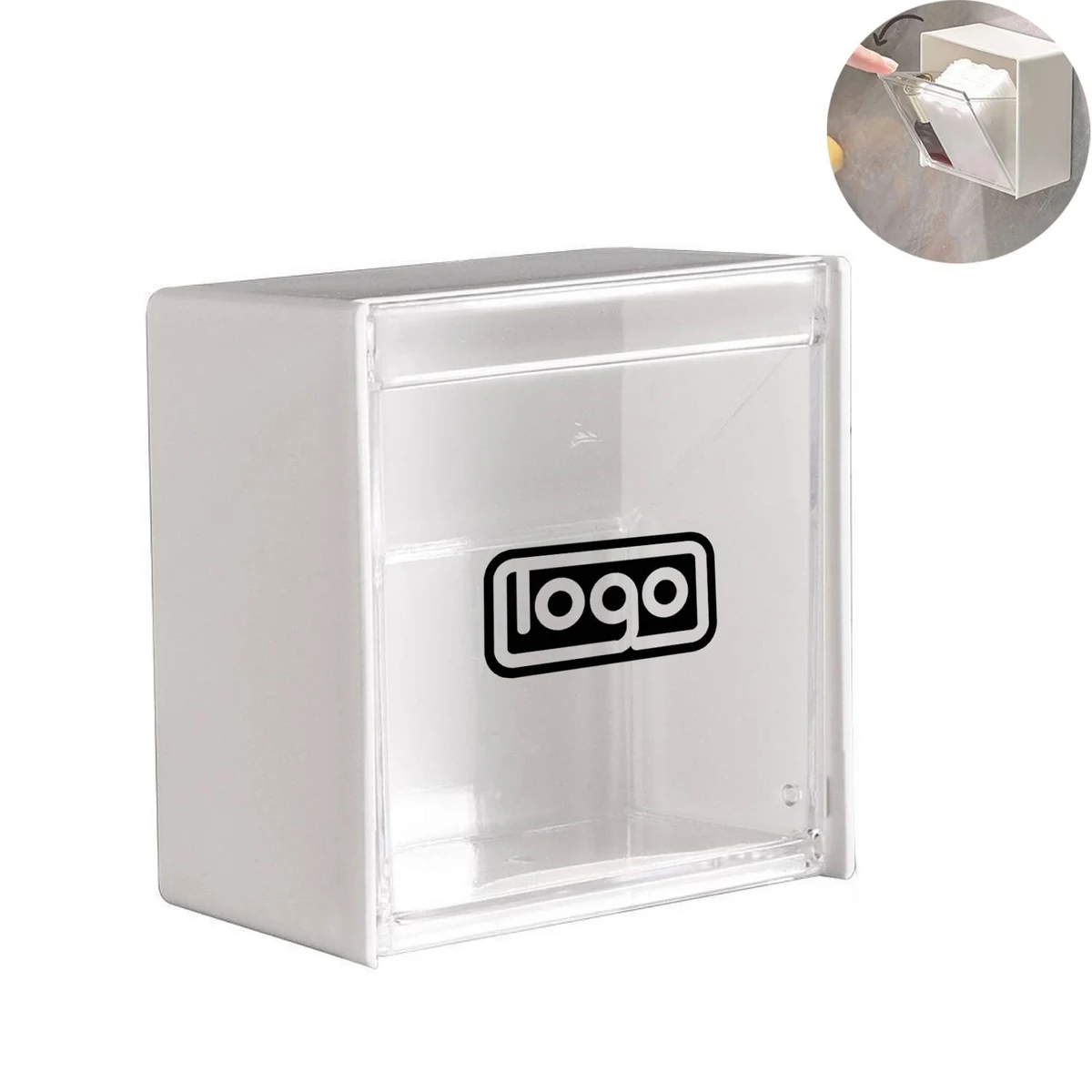 Dustproof Wall Mounted Plastic Flip Lid Organizer 1