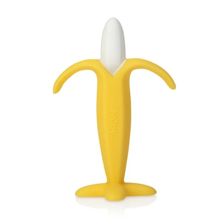 Nuby Banana Teethers - 3+ Months Silicone BPA Free 1