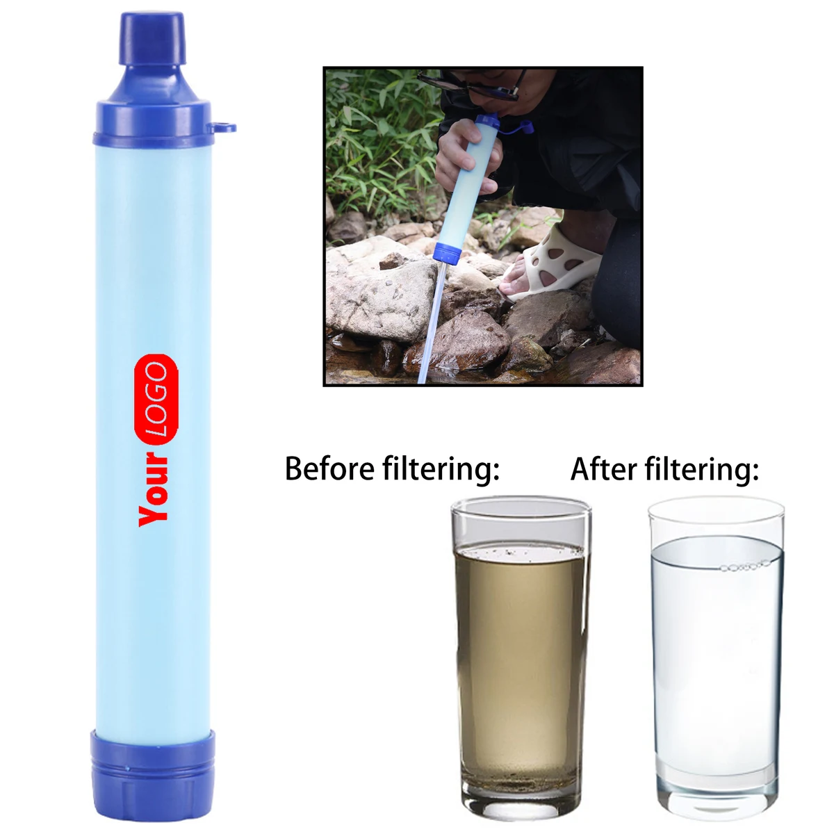 Outdoor Survival Water Filter (8.3" ?? 1.2") 1
