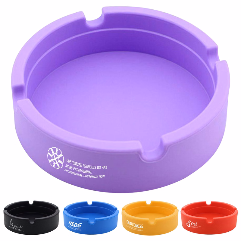 Round Portable Silicone Ashtray
