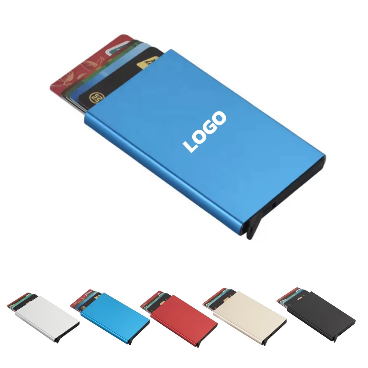 MOQ 10 pcs Aluminum Pop Up Card Holder 1
