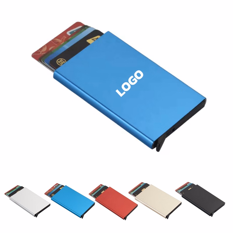 MOQ 10 pcs Aluminum Pop Up Card Holder